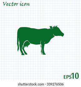 Vector illustration cow silhouette