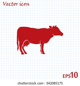 Vector illustration cow silhouette