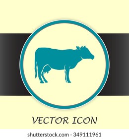 Vector illustration cow silhouette