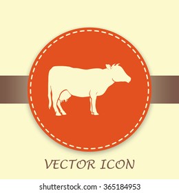 Vector illustration cow silhouette
