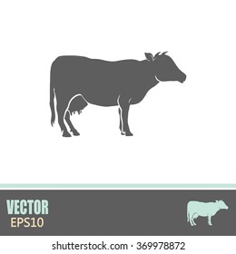 Vector illustration cow silhouette
