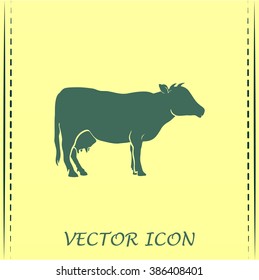 Vector illustration cow silhouette