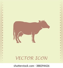Vector illustration cow silhouette