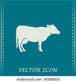 Vector illustration cow silhouette