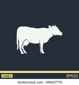 Vector illustration cow silhouette