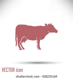 Vector illustration cow silhouette