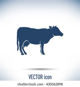 Vector illustration cow silhouette