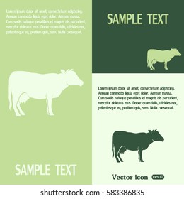 Vector illustration cow silhouette