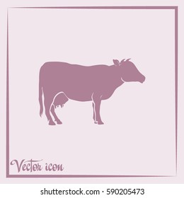 Vector illustration cow silhouette