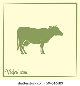 Vector illustration cow silhouette