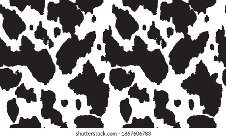 Vector Illustration of Cow Skin Pattern Color Design