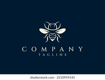 Vector illustration of Cowboy Bee Logo Design