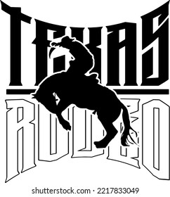 
vector illustration of a cowboy logo riding a wild rodeo horse