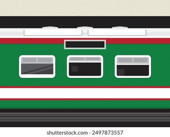 Vector Illustration of  Cox's Bazar's new train. Cox's Bazar, Dhaka, Bangladesh