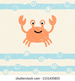 Vector illustration of crab