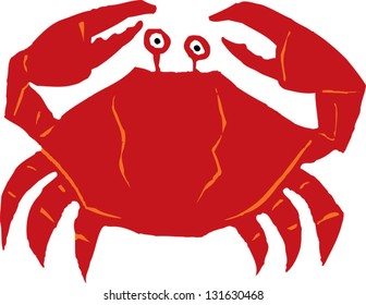 Vector illustration of a crab