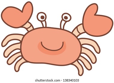 Vector illustration of a crab