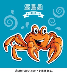 Vector illustration of a crab