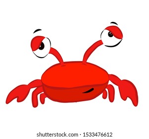
vector illustration crab, children cartoon character