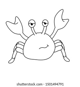 vector illustration  , crab coloring