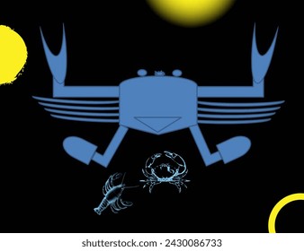 Vektor und Illustration der Krabbe, EPS-Format