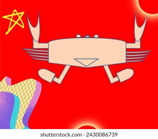 Vector And Illustration Of Crab, EPS Format