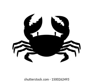 Vector illustration of a crab icon on a white background