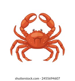 Vector illustration. Crab isolated on white background.