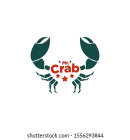 Vector illustration of crab for restaurant logo, icon and badge