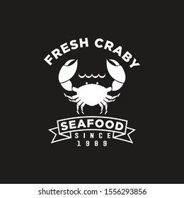 Vector illustration of crab for restaurant logo, icon and badge
