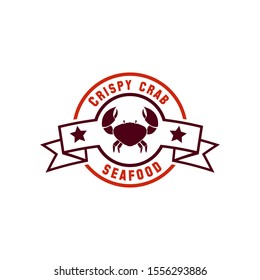 Vector illustration of crab for restaurant logo, icon and badge