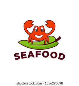 Vector illustration of crab for restaurant logo, icon and badge