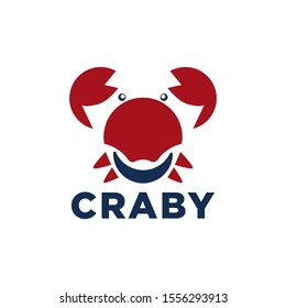 Vector illustration of crab for restaurant logo, icon and badge
