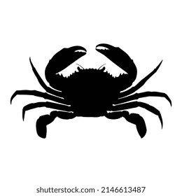 Ilustración vectorial de la silueta de cangrejo
