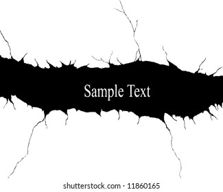 vector illustration of crack background