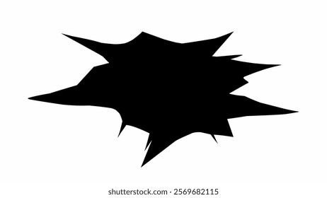 Vector illustration of a crack hole design, perfect for backgrounds, textures, or graphic design projects. Editable and scalable for various creative uses