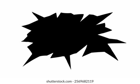 Vector illustration of a crack hole design, perfect for backgrounds, textures, or graphic design projects. Editable and scalable for various creative uses