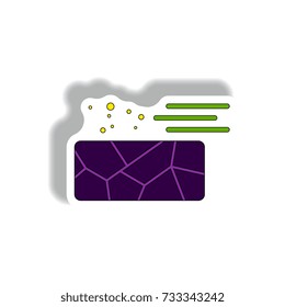 Vector illustration of cracked earth and wind, desert