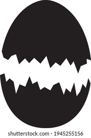 Vector illustration of the cracked egg