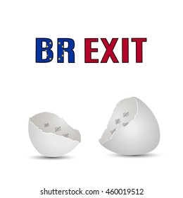 Vector illustration of Cracked egg.
