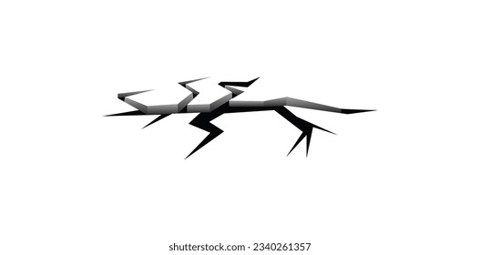 ilustración vectorial de los pasos de tierra craqueados 10