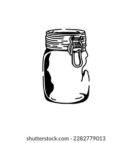 vector illustration of cracked jar