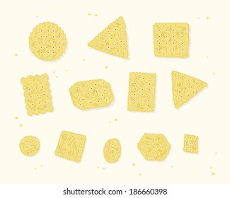 Vector illustration of crackers