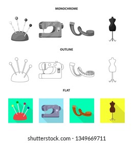Vector illustration of craft and handcraft icon. Collection of craft and industry stock vector illustration.