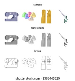 Vector illustration of craft and handcraft icon. Collection of craft and industry stock symbol for web.