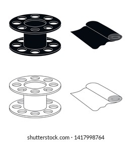 Vector illustration of craft and handcraft icon. Set of craft and industry vector icon for stock.