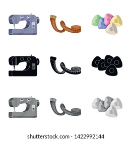 Vector illustration of craft and handcraft icon. Collection of craft and industry stock symbol for web.
