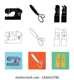 Vector illustration of craft and handcraft icon. Collection of craft and industry stock symbol for web.