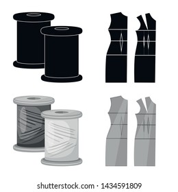 Vector illustration of craft and handcraft icon. Set of craft and industry stock symbol for web.