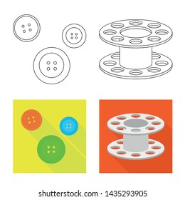 Vector illustration of craft and handcraft icon. Set of craft and industry vector icon for stock.